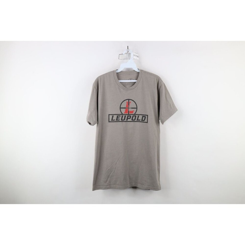 Vintage Y2K Leupold Stevens Mens Medium Spell Out Tactical Gun Sights T-Shirt